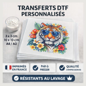Impression DTF sur mesure 5x5 cm