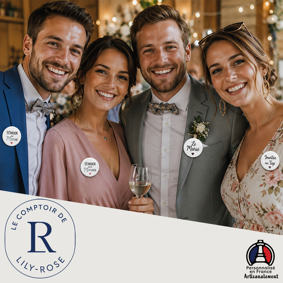 Badge personnalisé avec photo, texte ou logo | 32 mm – Image 2
