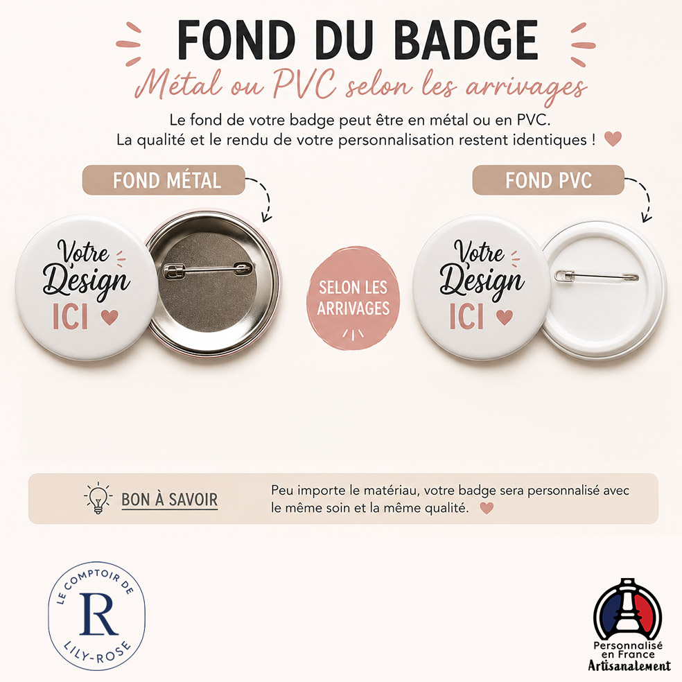 Badge personnalisé avec photo, texte ou logo | 32 mm – Image 4