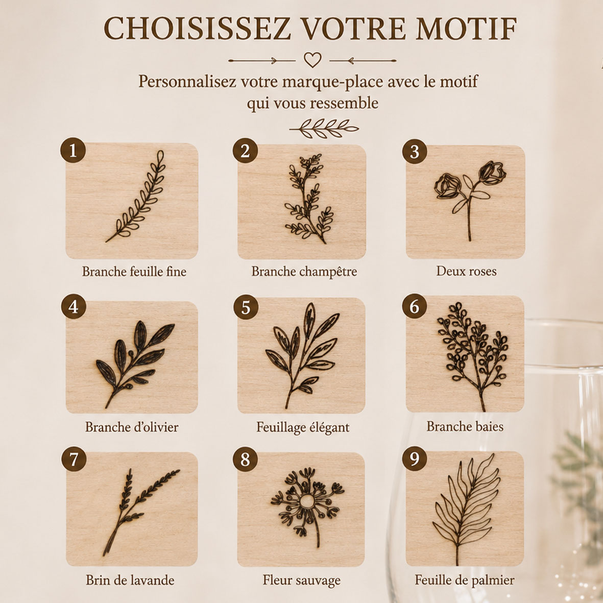 Marque-place mariage personnalisé en bois – Image 5