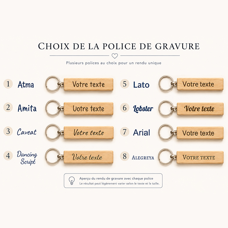Marque-place mariage personnalisé en bois – Image 6