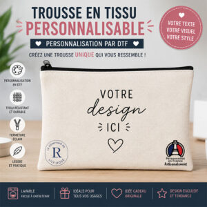 Trousse personnalisée en tissu | Impression DTF